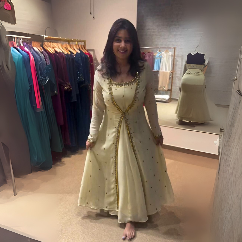 Thread & Sequence Work Gown with Shrug