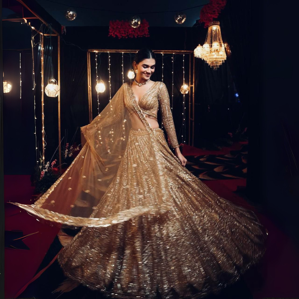 Exquisite Kasturi Silk Georgette lehenga
