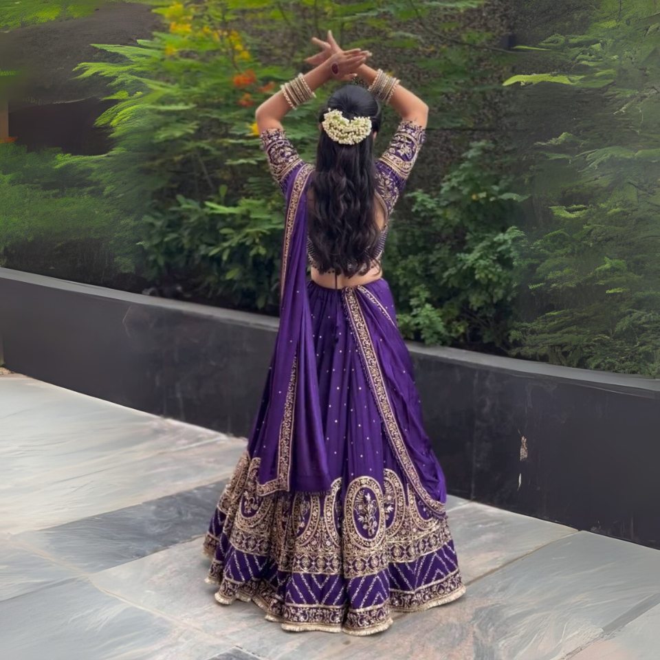 Elegant Vichitra silk lehenga choli set