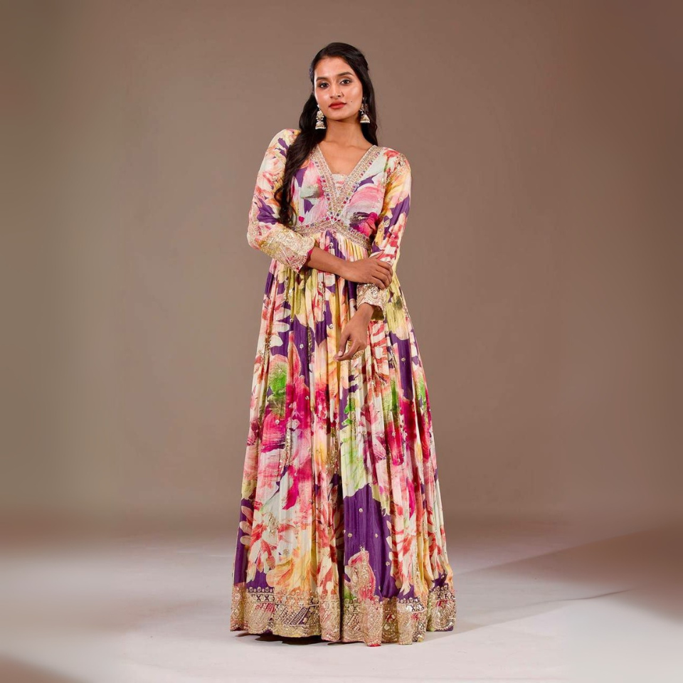Pink Floral Gown