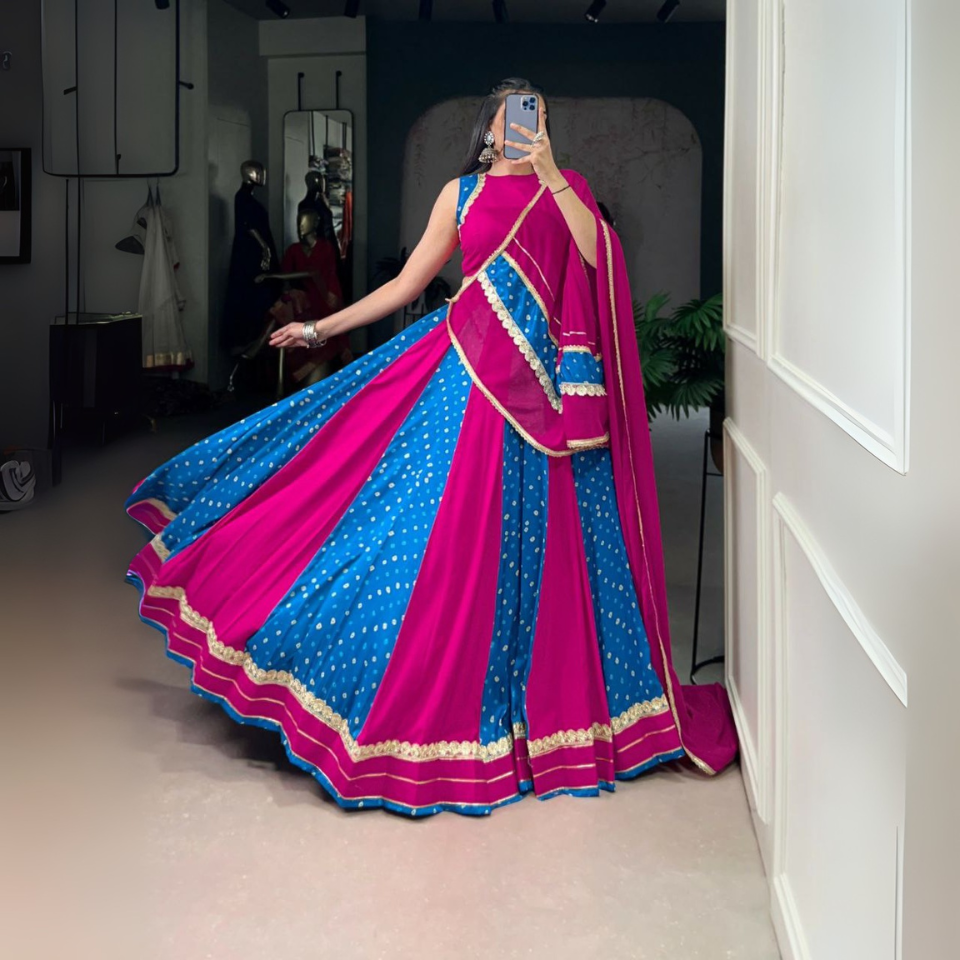 Beautiful Tasar silk lehenga set
