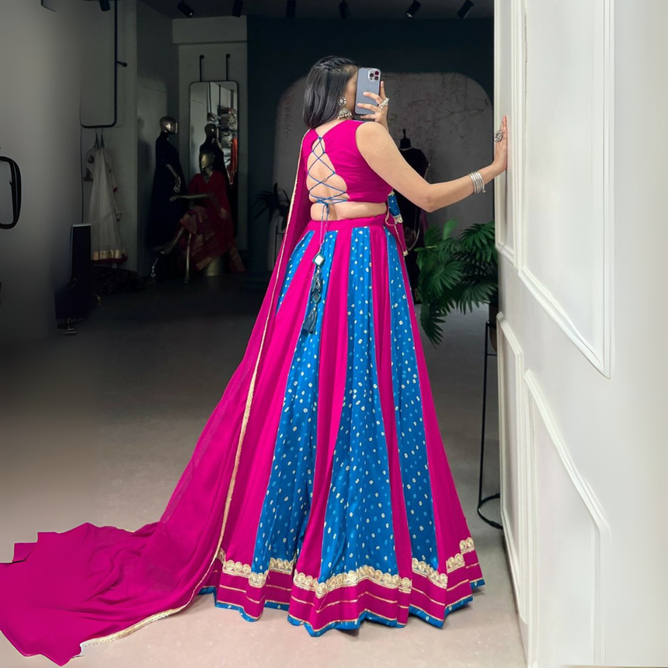 Beautiful Tasar silk lehenga set