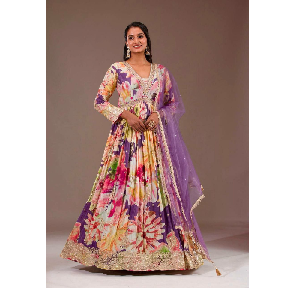 Pink Floral Gown