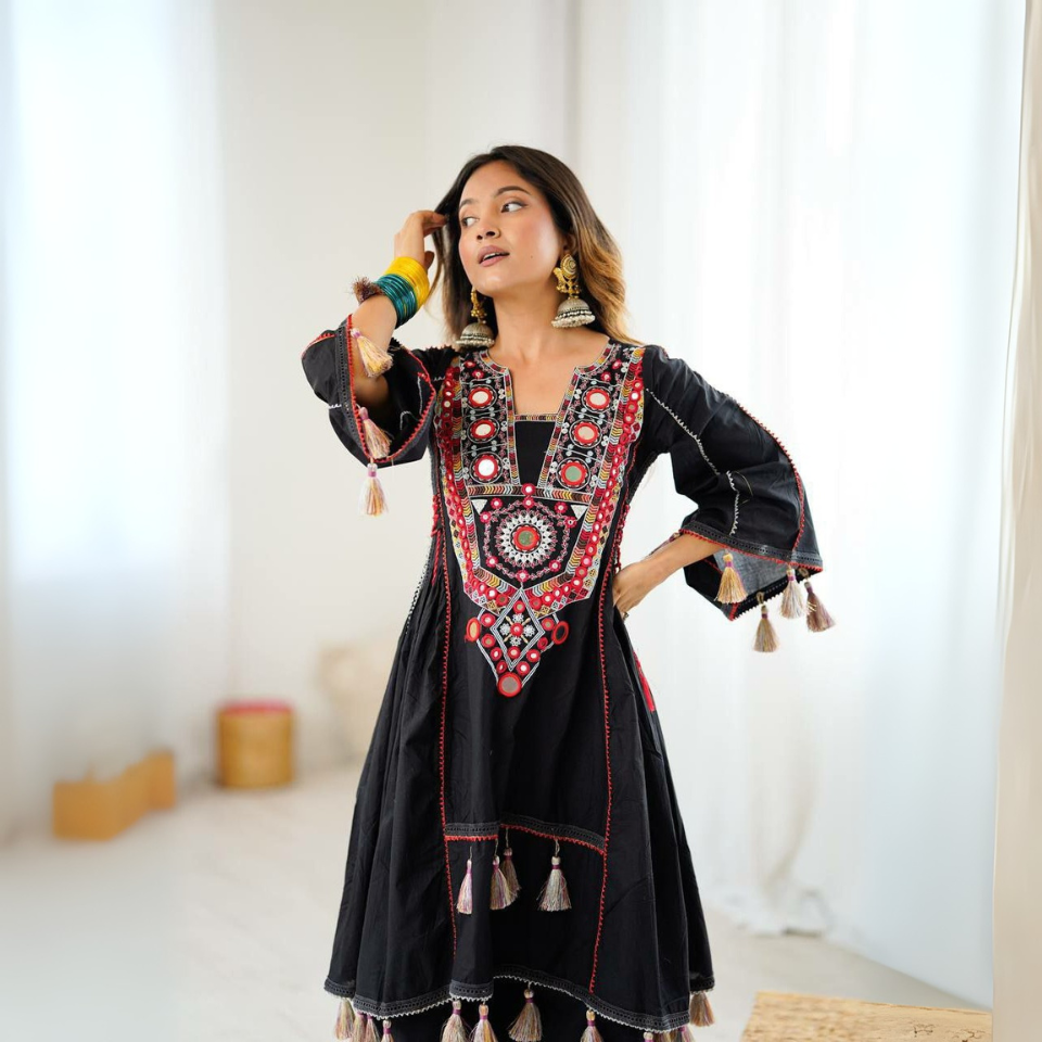 Khadi Cotton Embroidered Co-ord Set