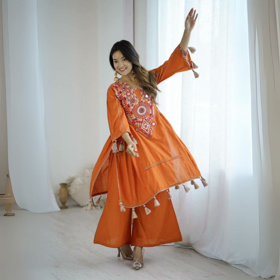 Khadi Cotton Embroidered Co-ord Set