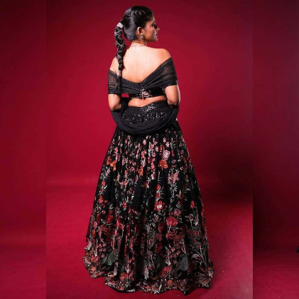 Faux Georgette Lehenga Set