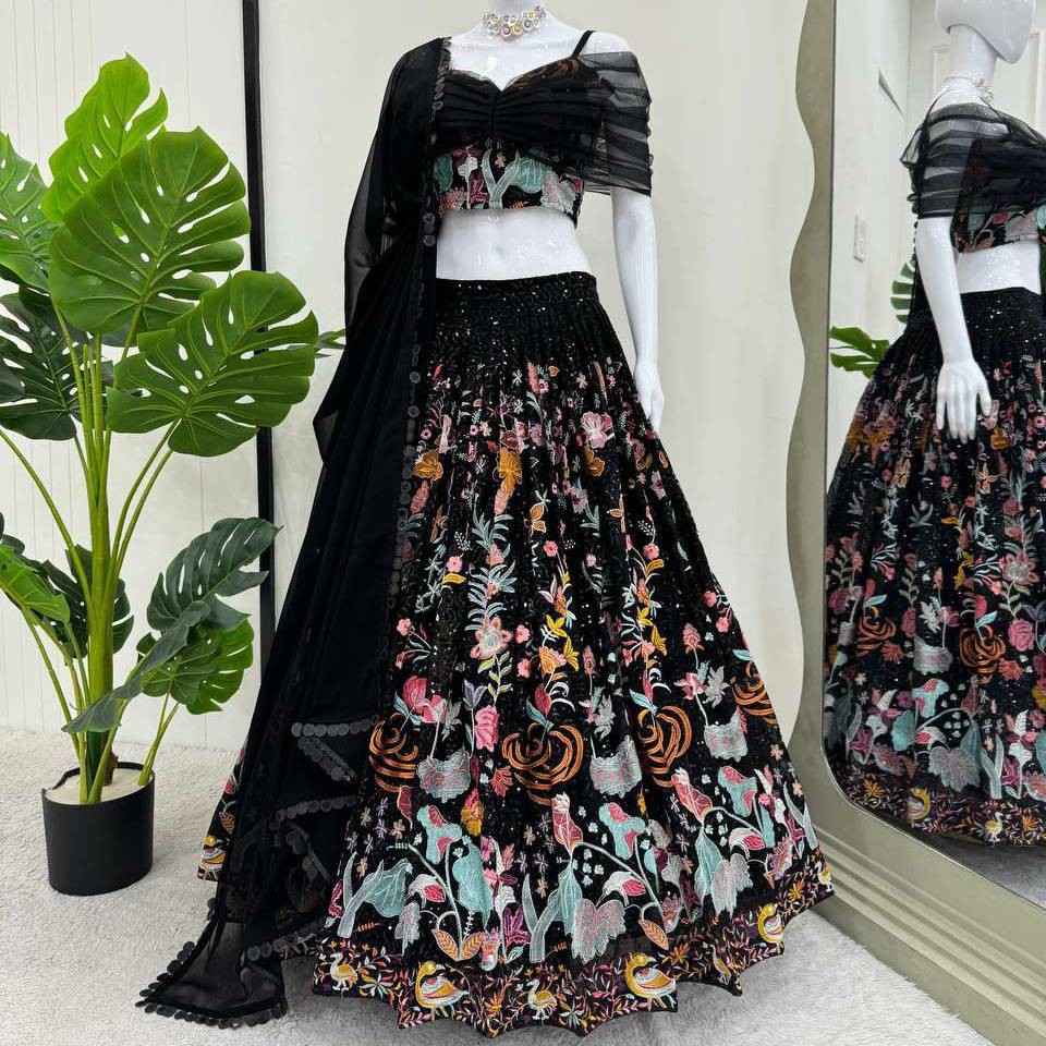 Faux Georgette Lehenga Set