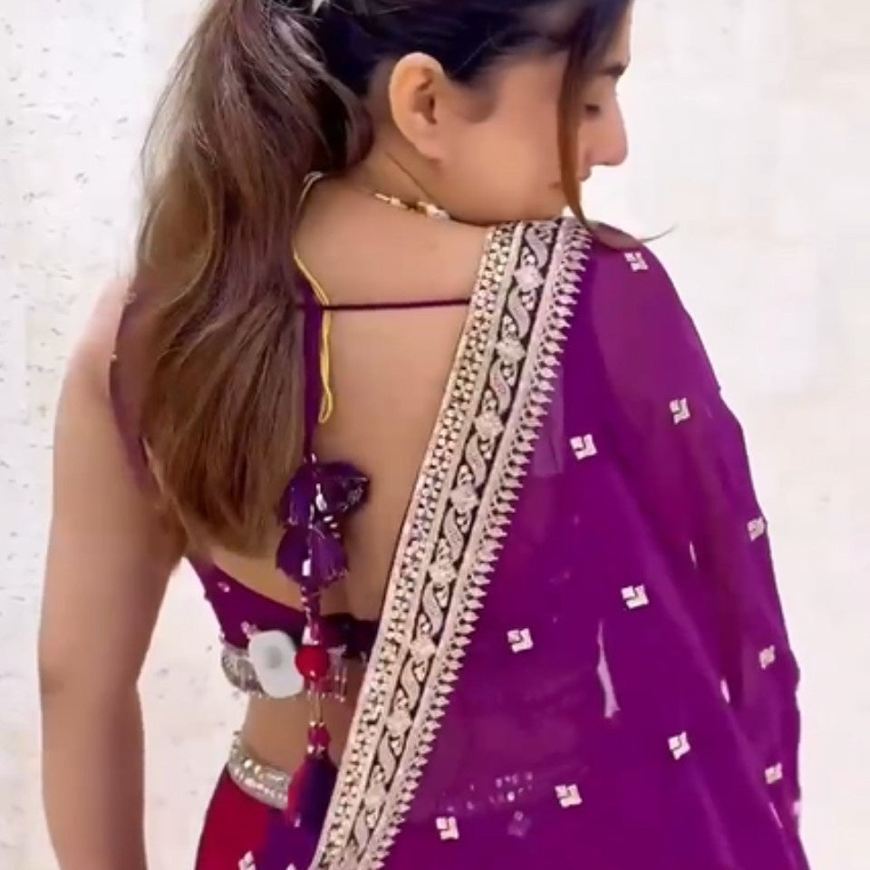 Faux Georgette Lehenga Set