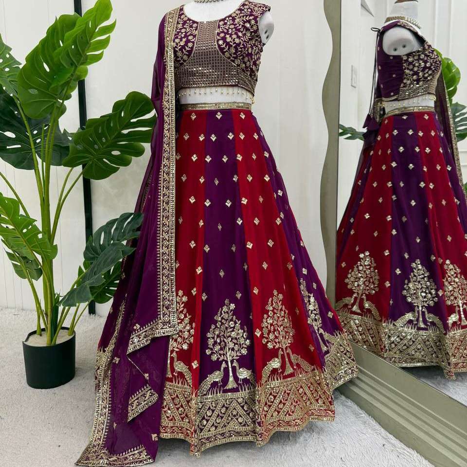 Faux Georgette Lehenga Set