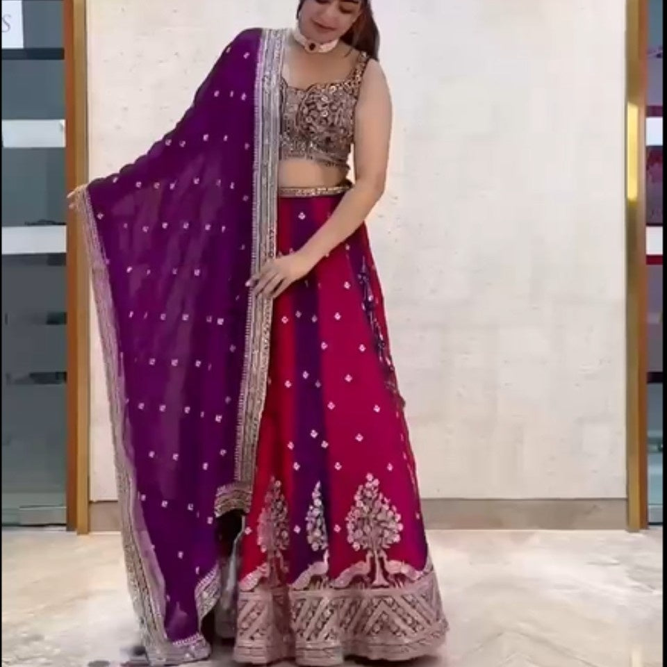 Faux Georgette Lehenga Set