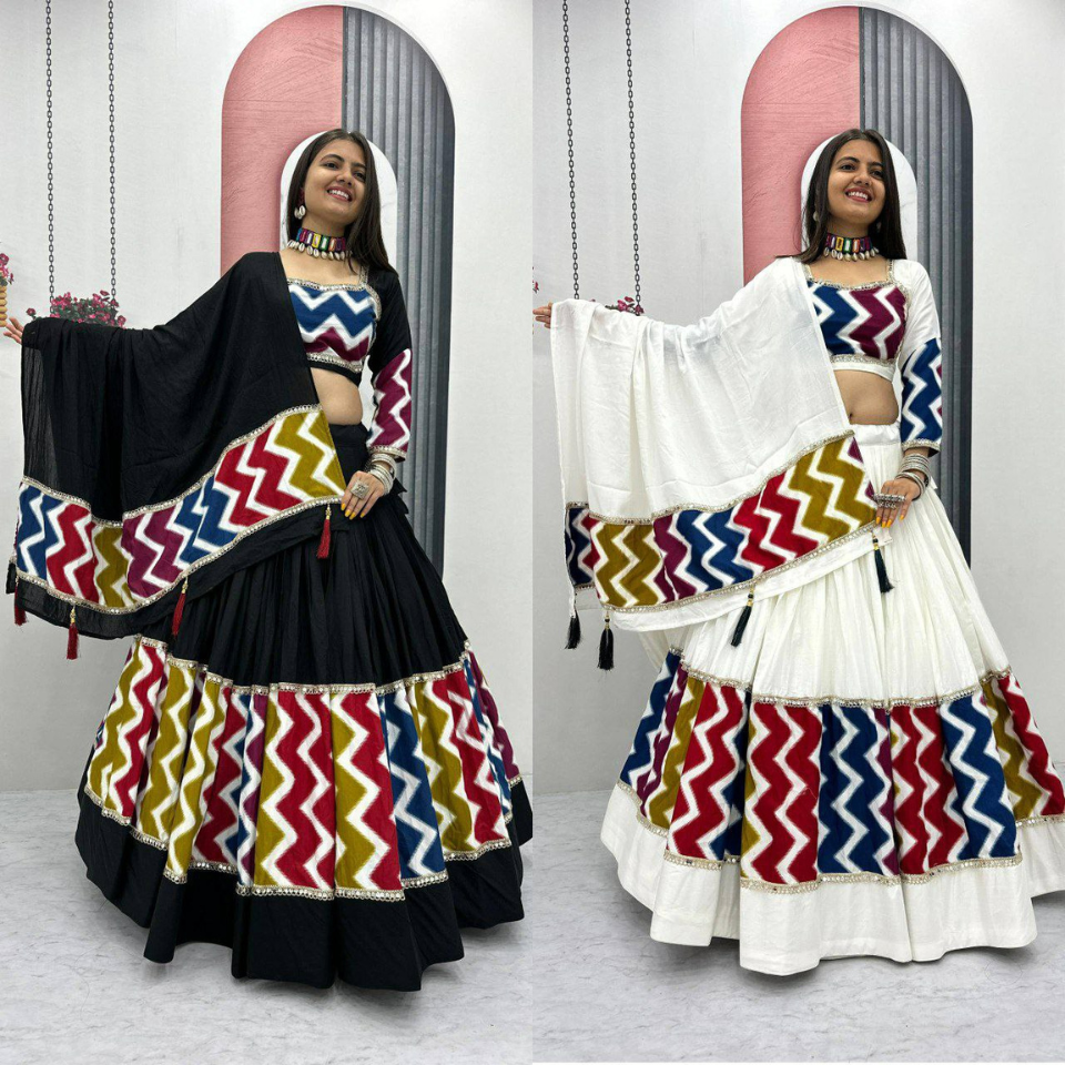 Graceful pure cotton lehenga choli set