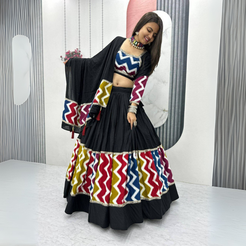Graceful pure cotton lehenga choli set