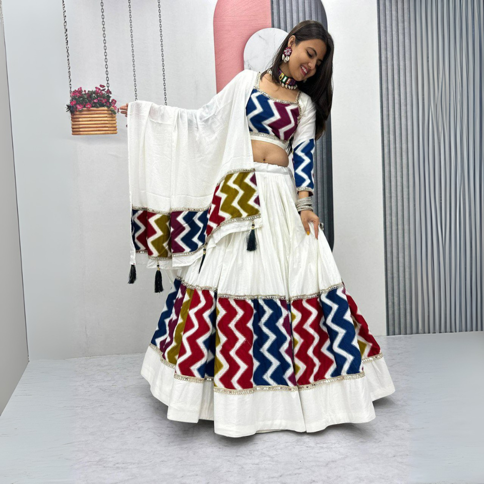Graceful pure cotton lehenga choli set