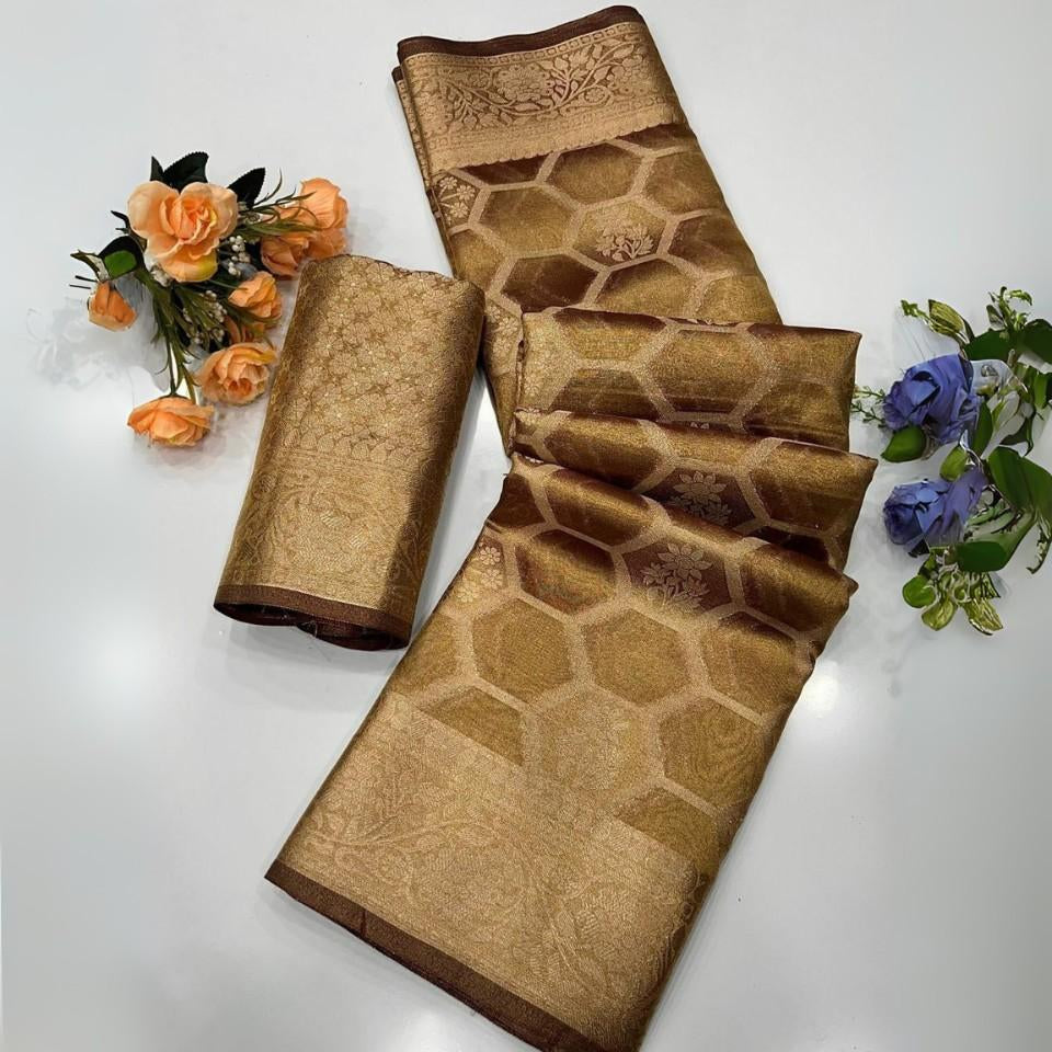 Pure Silk Saree With Rich Pallu & Blouse