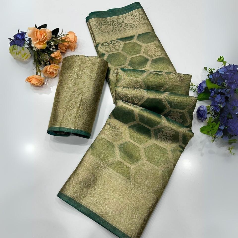 Pure Silk Saree With Rich Pallu & Blouse
