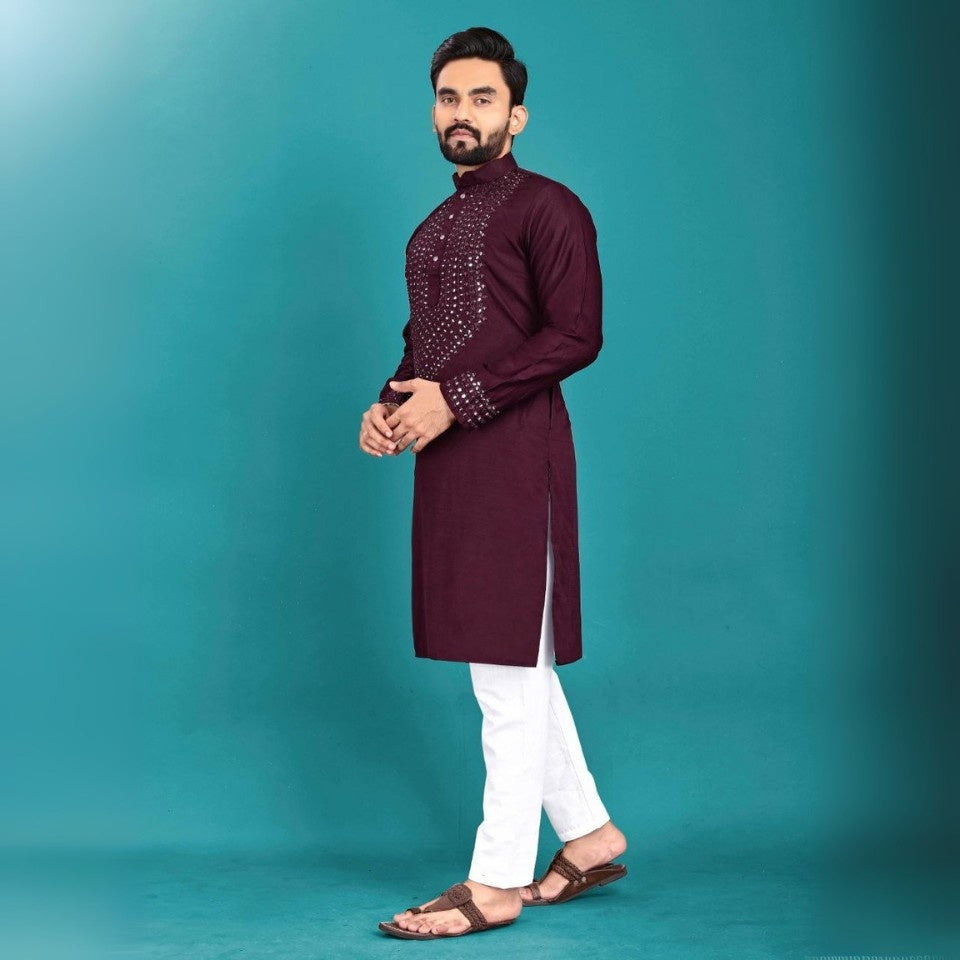 Stylish soft silk kurta