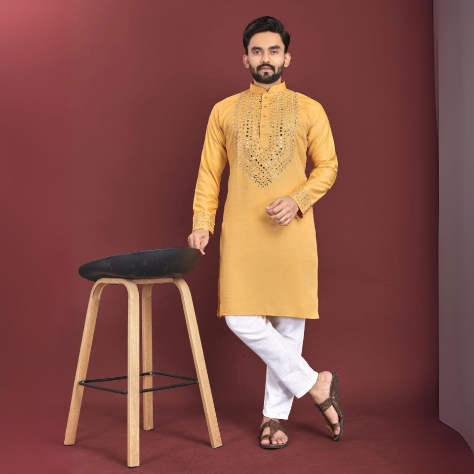 Stylish soft silk kurta