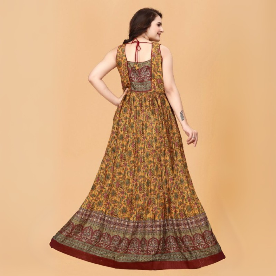 Ready To Wear A-Line Gown in Heavy Chinon
