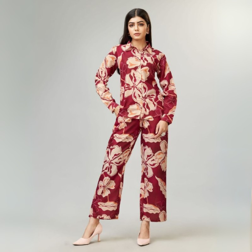 Multi-Colour Cotton Blend Western Co-ord Set