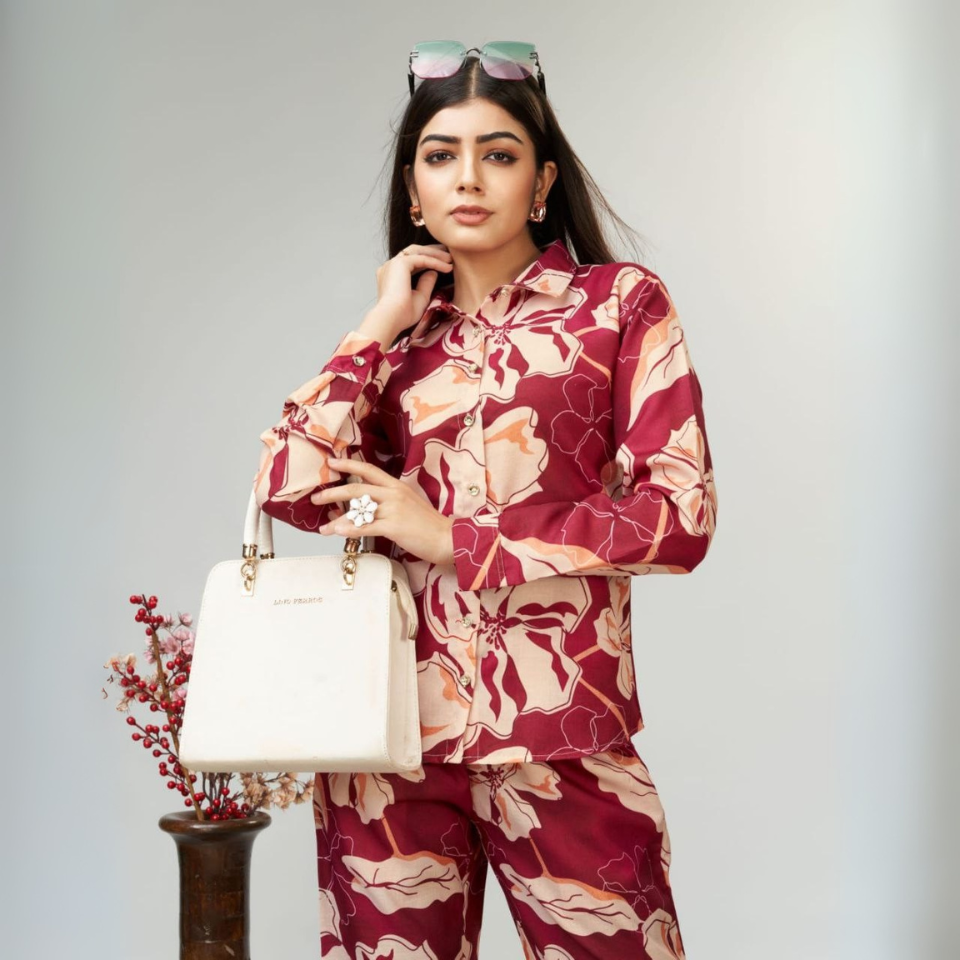 Multi-Colour Cotton Blend Western Co-ord Set