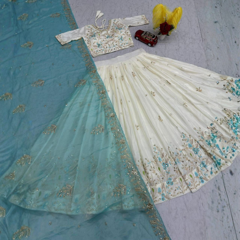 Premium Chinon Embroidered Lehenga Choli with Dupatta