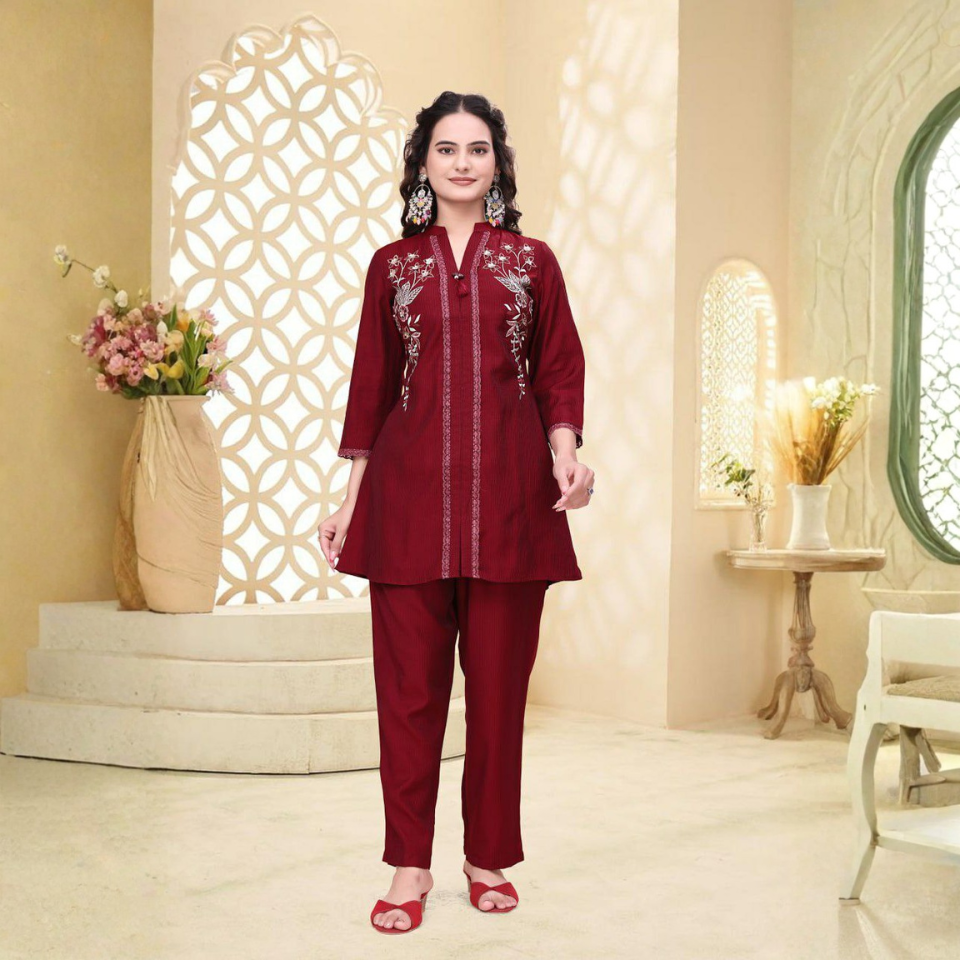 Women’s Berlin Fabric Handwork Designer Top – Premium Party Wear Collection