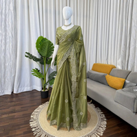 Jimmy Chu Saree with Thread and Sequence Embroidery Work
