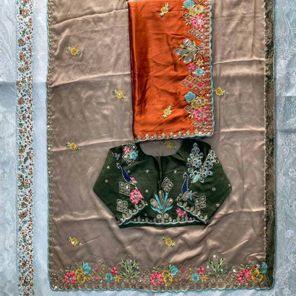 Premium Soft Rangoli Silk Wedding Saree