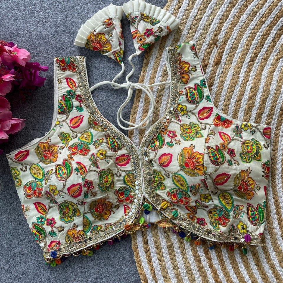 Pure Natural Crepe Blouse with Padding