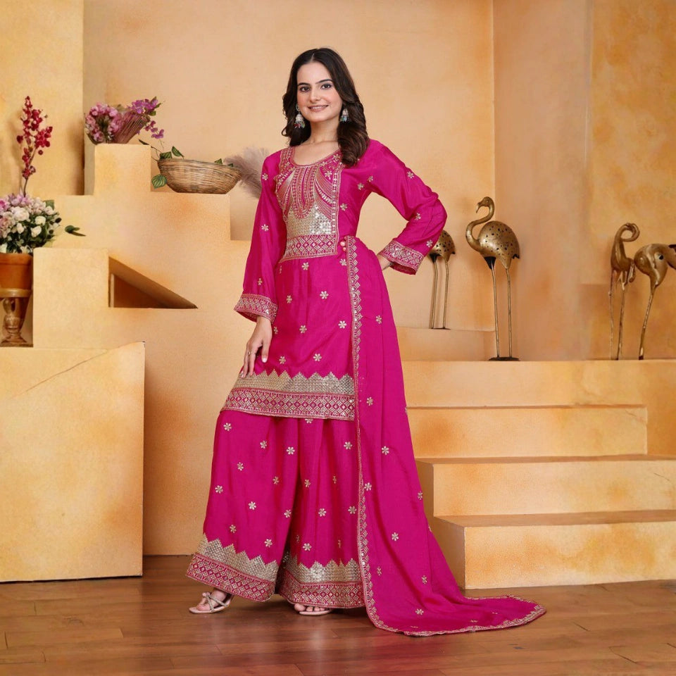 Ziya Chinon Sharara Suit
