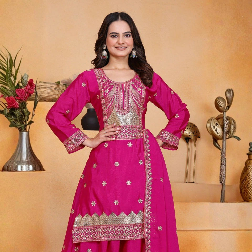 Ziya Chinon Sharara Suit