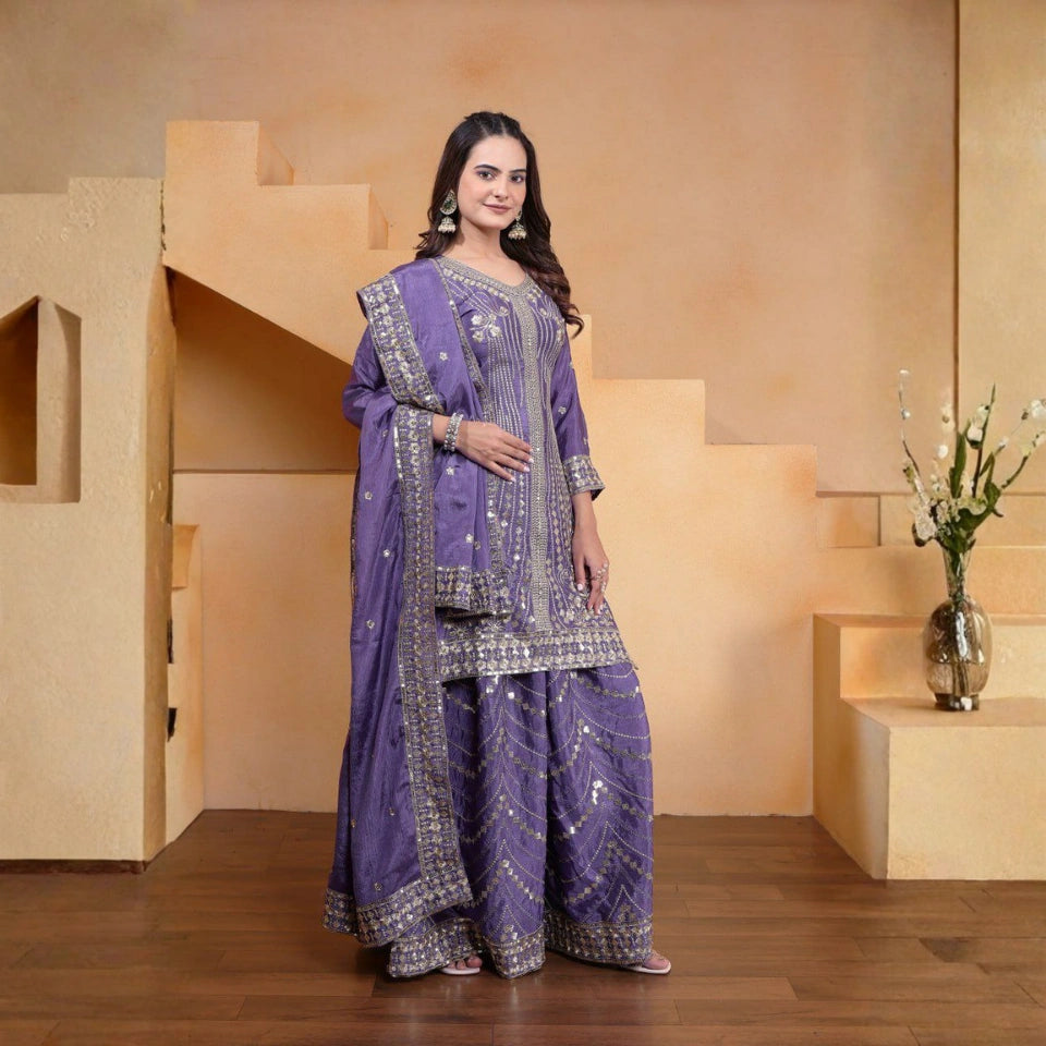 Noor Chinon Sharara Suit