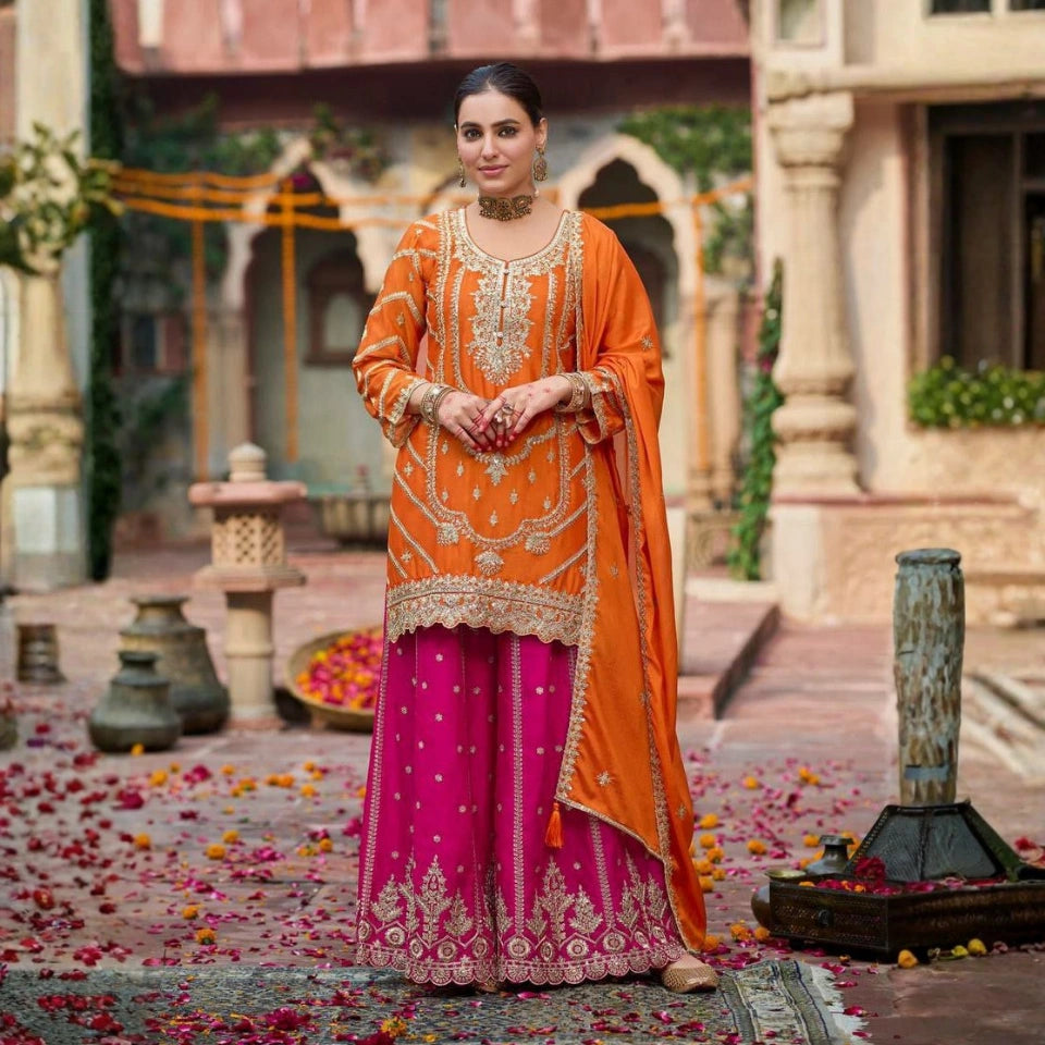 Ira Chinon Silk Sharara