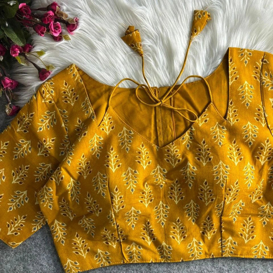 Original Ajrakh Cotton Halter Neck Blouse