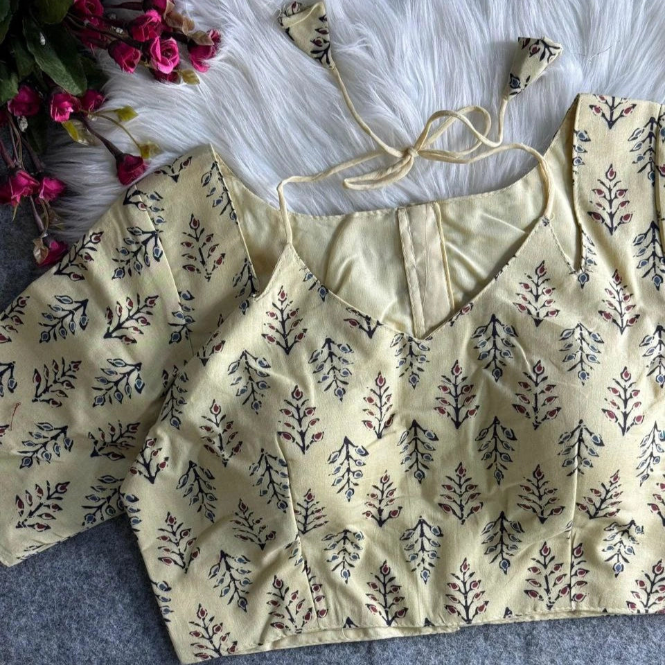 Original Ajrakh Cotton Halter Neck Blouse