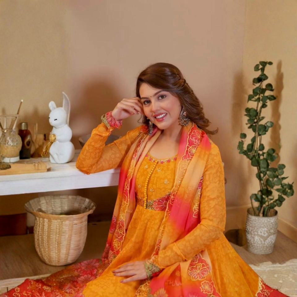 Tebby Organza Embroidered Gown Set