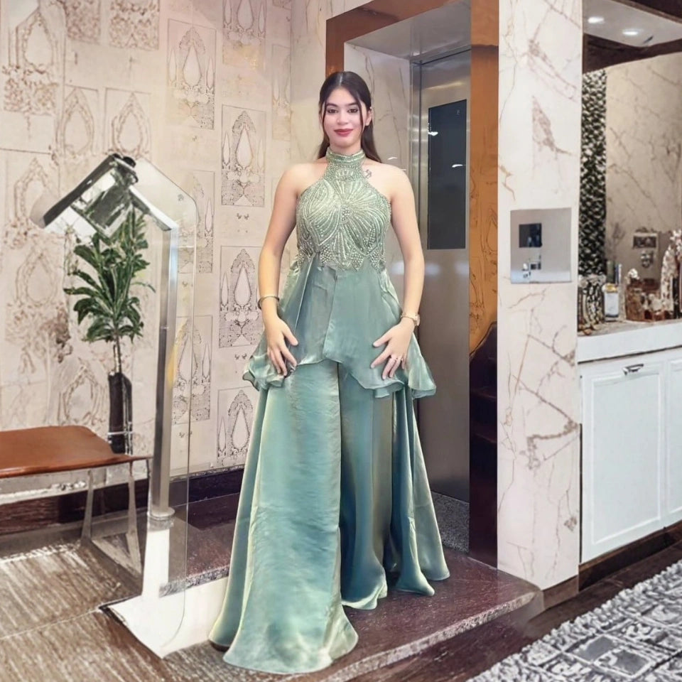Noorie Fendi Silk Handwork Sharara Set