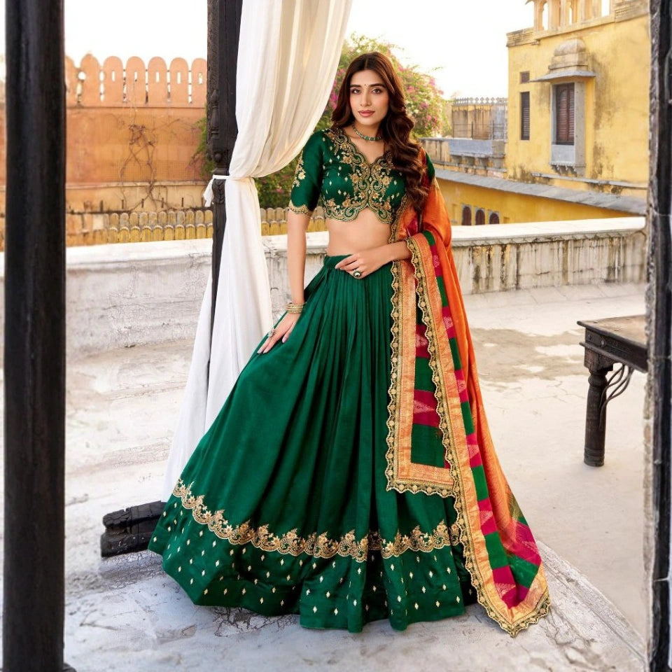 Rihana Vichitra Silk Lehenga