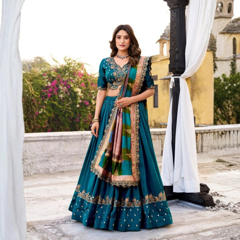 Rihana Vichitra Silk Lehenga