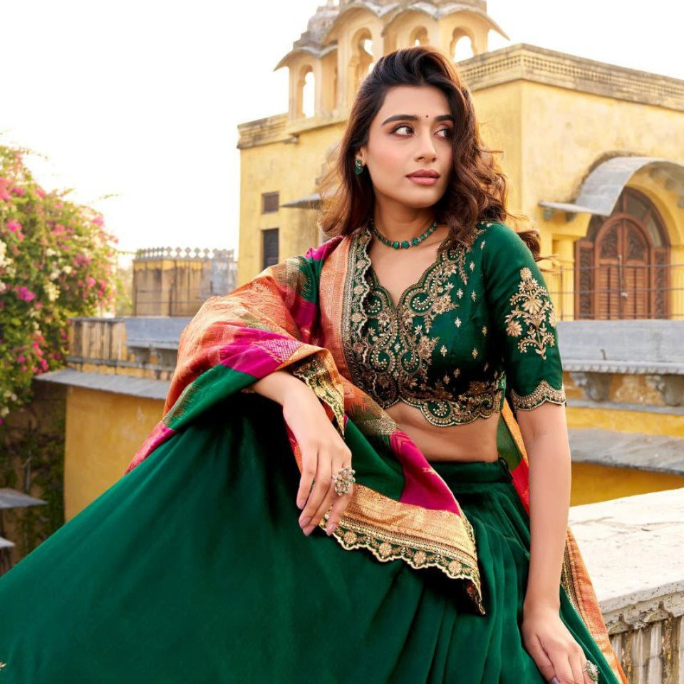 Rihana Vichitra Silk Lehenga
