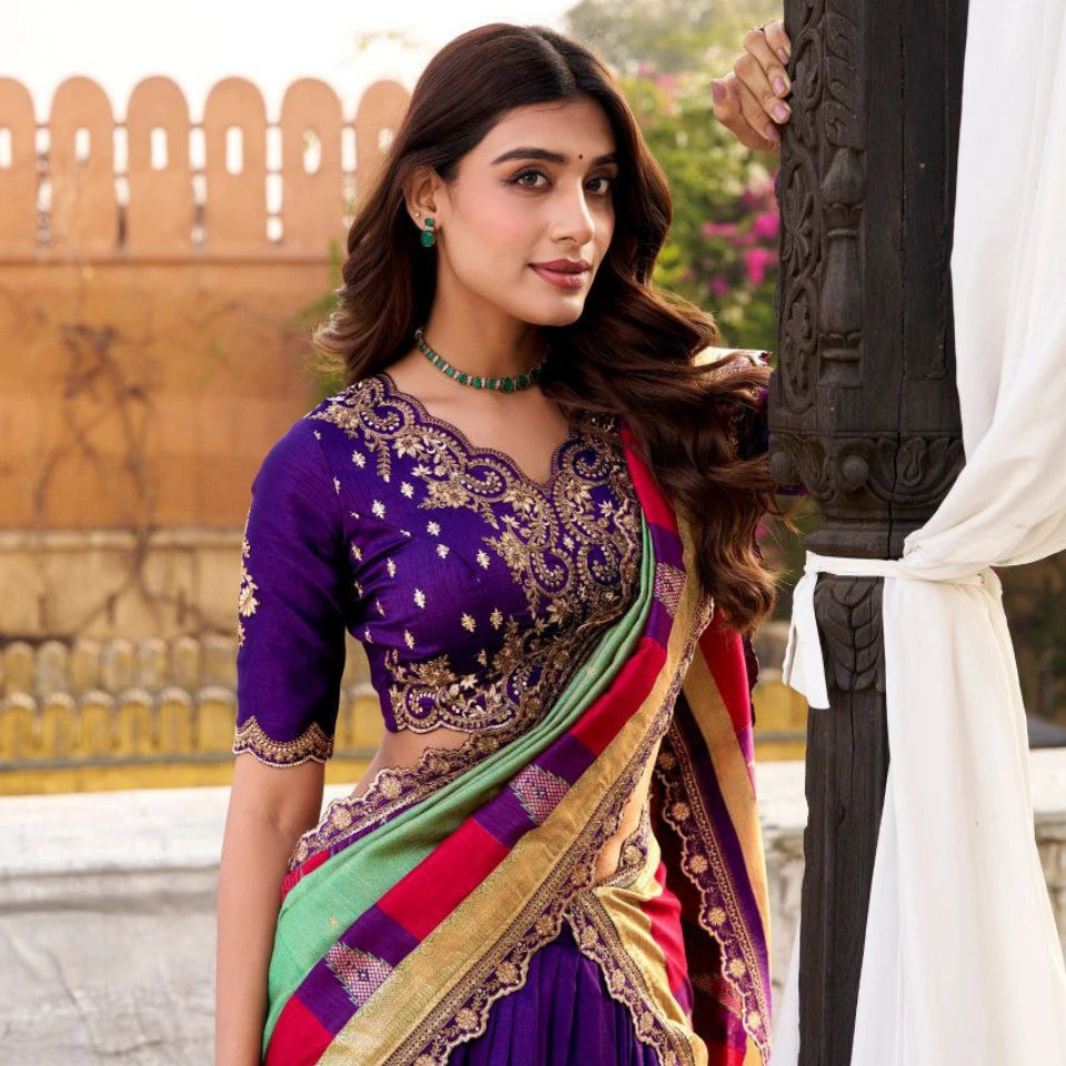 Rihana Vichitra Silk Lehenga