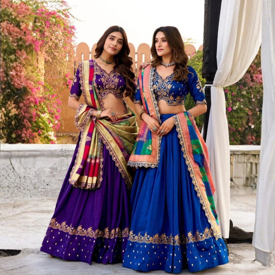 Rihana Vichitra Silk Lehenga
