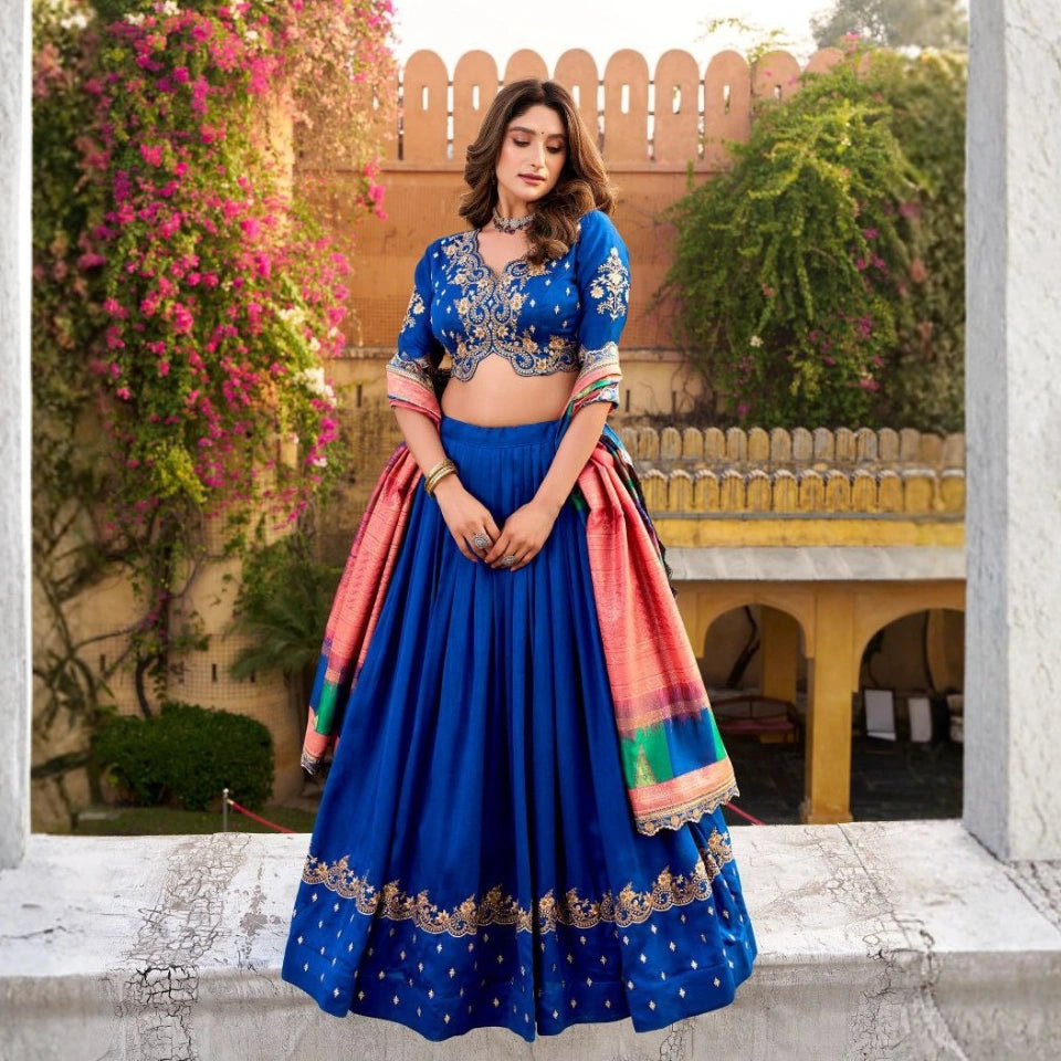 Rihana Vichitra Silk Lehenga