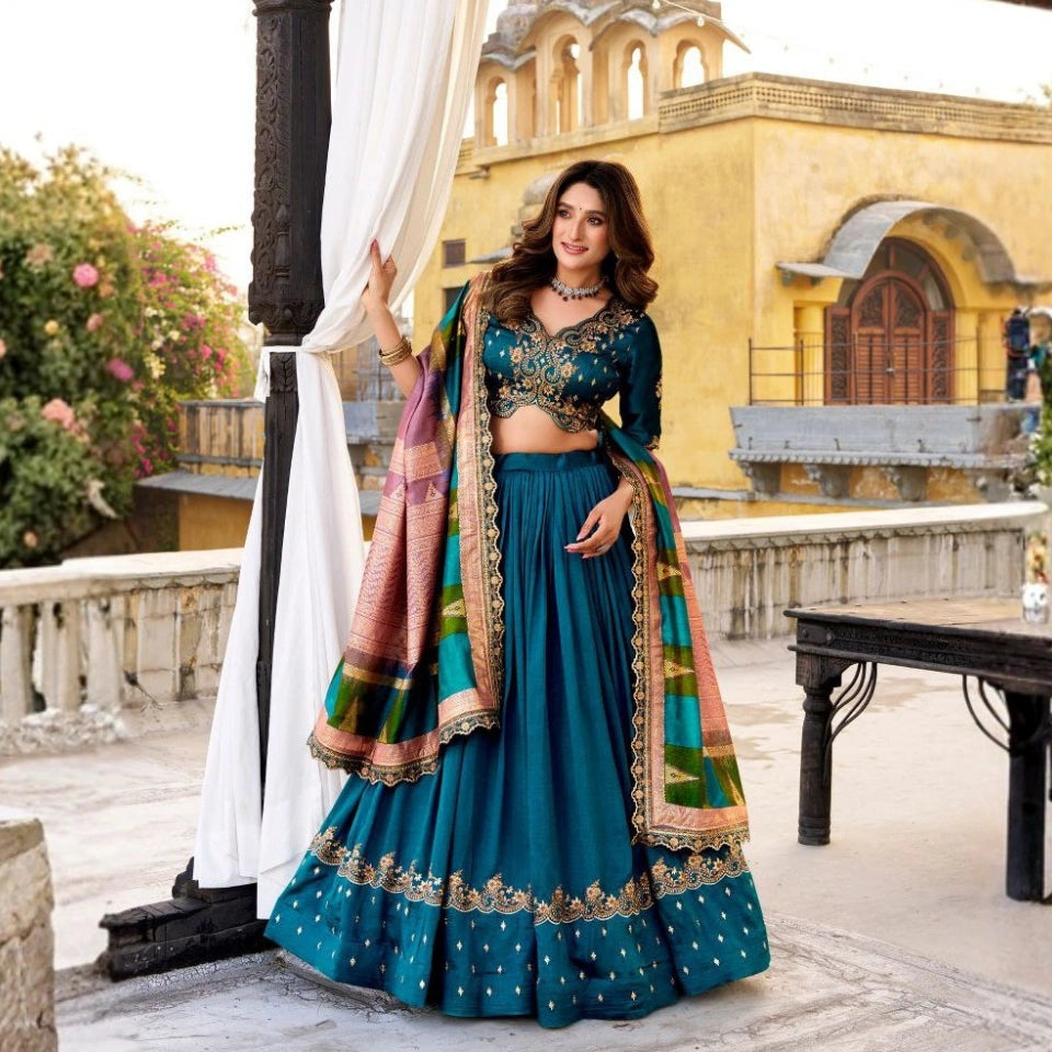 Rihana Vichitra Silk Lehenga