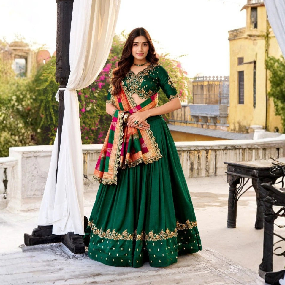 Rihana Vichitra Silk Lehenga