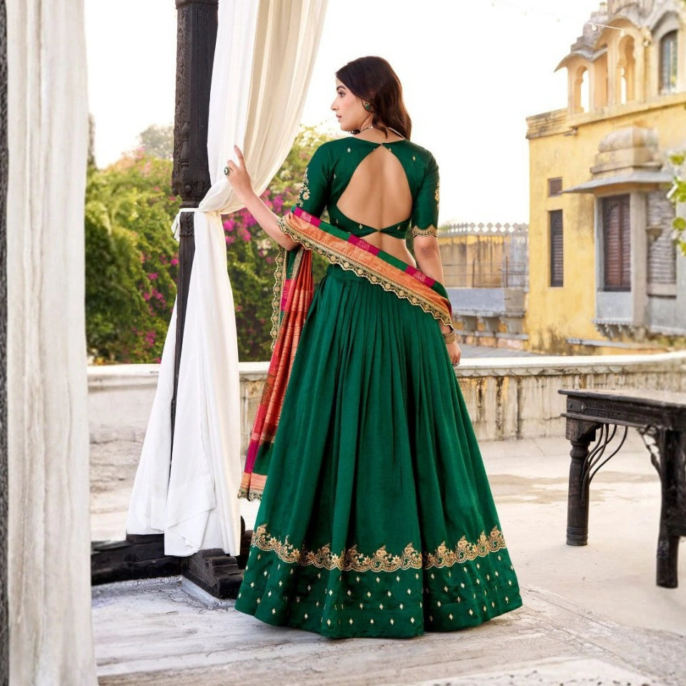 Rihana Vichitra Silk Lehenga