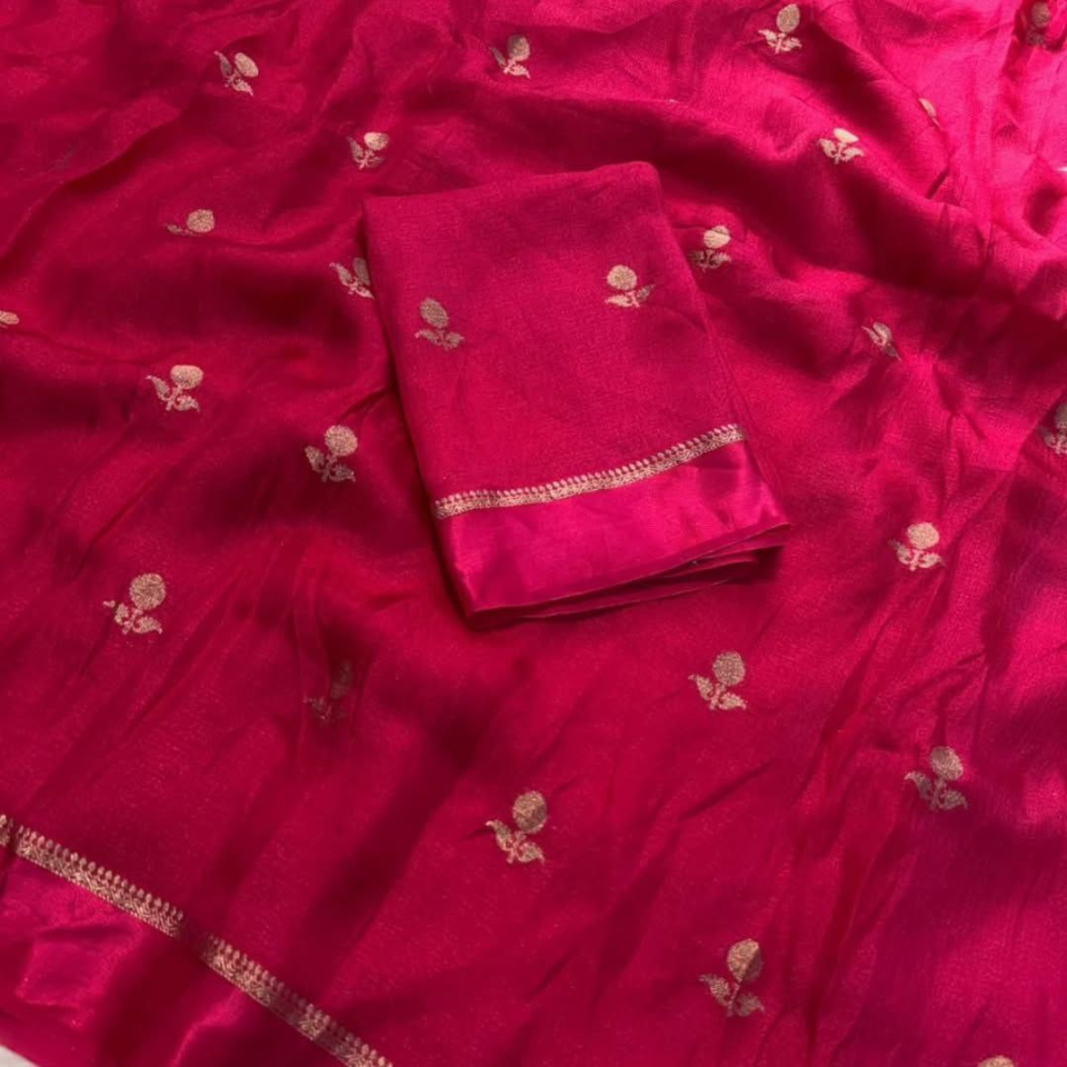 Viscose Khadi Satin Border Saree