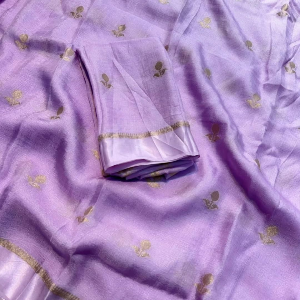 Viscose Khadi Satin Border Saree