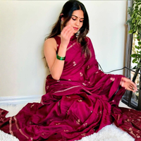 Viscose Khadi Satin Border Saree