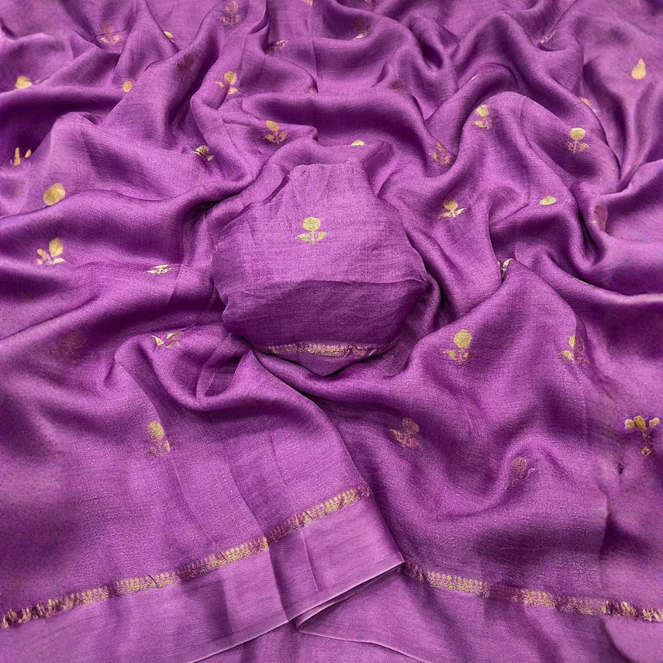 Viscose Khadi Satin Border Saree